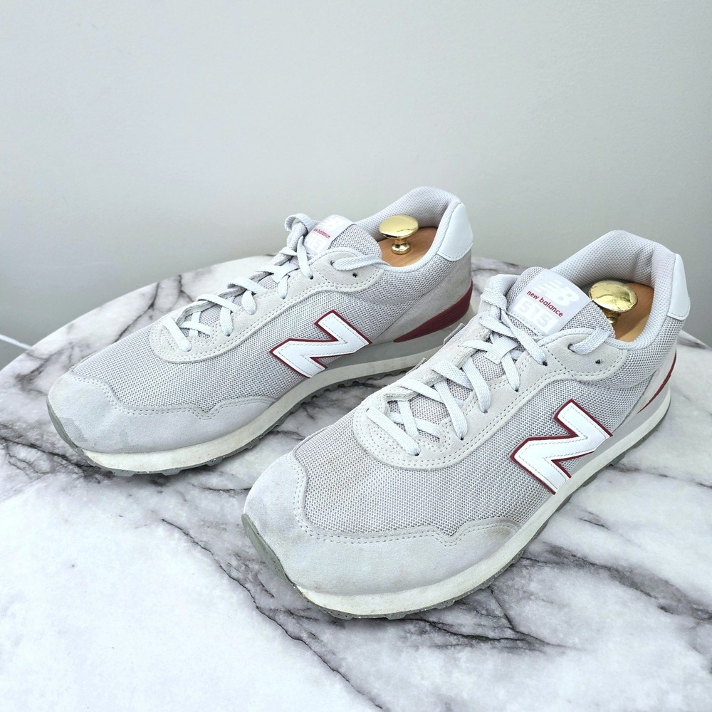 New Balance 515 Men's Size 14 Brighton Grey Crimson Suede Retro Shoes Sneakers